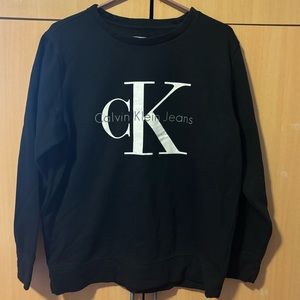 Calvin Klein Jeans Small Black Graphic Crewneck